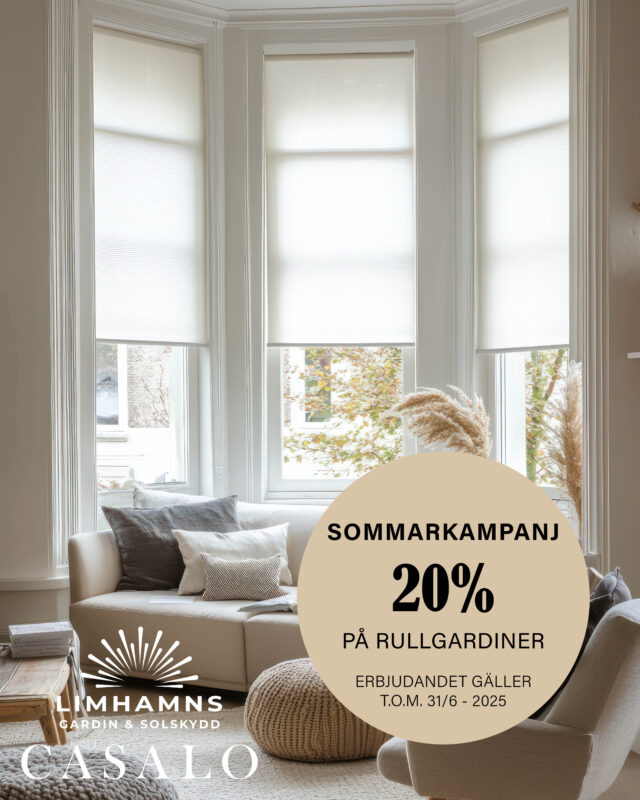 sommarkampanj casalo rullgardin lamell plissé